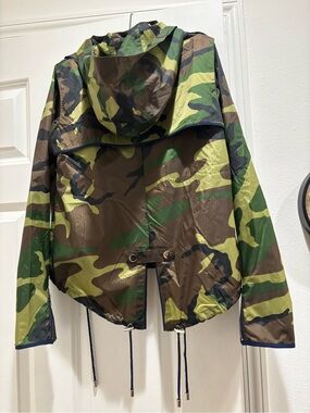 Veronica Beard Green and Brown Camo Jacket